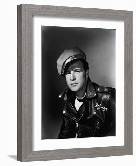 L'Equipee Sauvage THE WILD ONE by Laszlo Benedek with Marlon Brando, 1953 (b/w photo)-null-Framed Photo