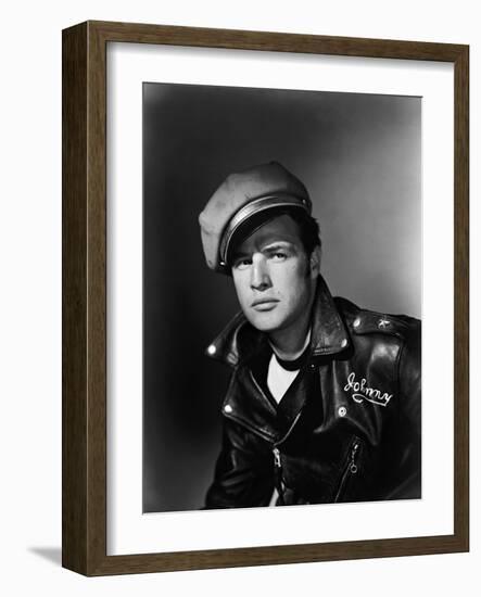 L'Equipee Sauvage THE WILD ONE by Laszlo Benedek with Marlon Brando, 1953 (b/w photo)-null-Framed Photo