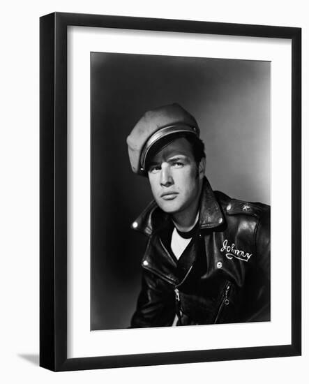 L'Equipee Sauvage THE WILD ONE by Laszlo Benedek with Marlon Brando, 1953 (b/w photo)-null-Framed Photo