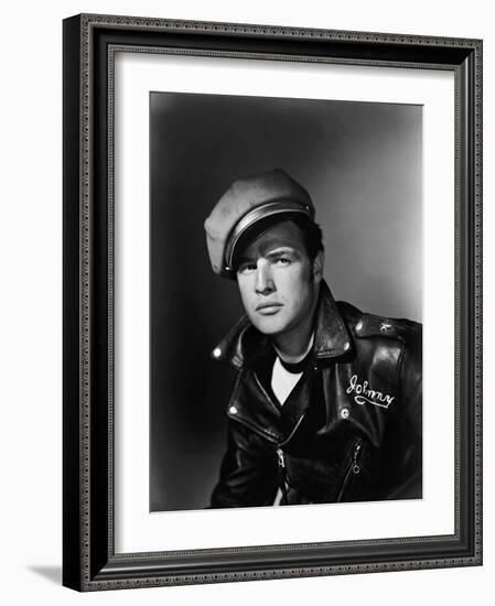 L'Equipee Sauvage THE WILD ONE by Laszlo Benedek with Marlon Brando, 1953 (b/w photo)-null-Framed Photo