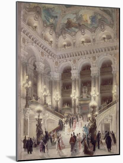 L'escalier de l'Opéra-Louis Beroud-Mounted Giclee Print