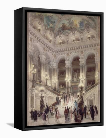 L'escalier de l'Opéra-Louis Beroud-Framed Premier Image Canvas