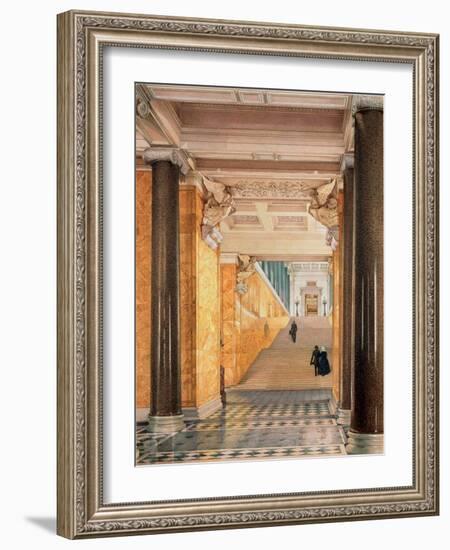 L'escalier Principal Et Le Vestibule Du Nouvel Ermitage De Saint Petersbourg (The Main Staircase An-Konstantin Andreyevich Ukhtomsky-Framed Giclee Print