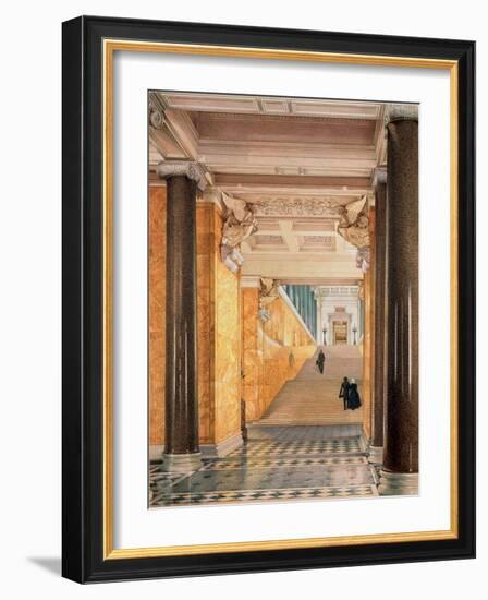 L'escalier Principal Et Le Vestibule Du Nouvel Ermitage De Saint Petersbourg (The Main Staircase An-Konstantin Andreyevich Ukhtomsky-Framed Giclee Print