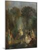 'L'Escarpolette', c1710-Jean-Antoine Watteau-Mounted Giclee Print