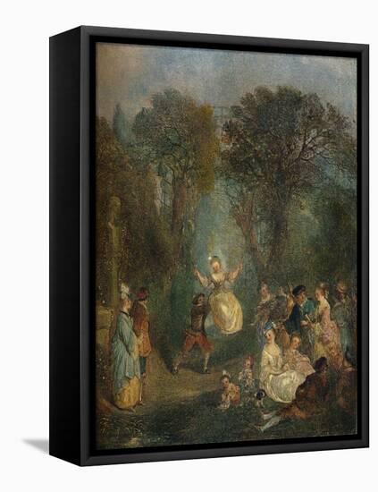 'L'Escarpolette', c1710-Jean-Antoine Watteau-Framed Premier Image Canvas