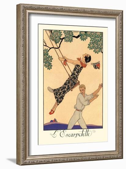 L'Escarpotette-Georges Barbier-Framed Art Print