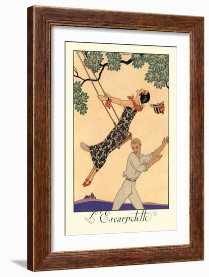 L'Escarpotette-Georges Barbier-Framed Art Print