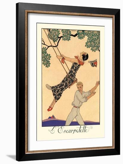 L'Escarpotette-Georges Barbier-Framed Art Print