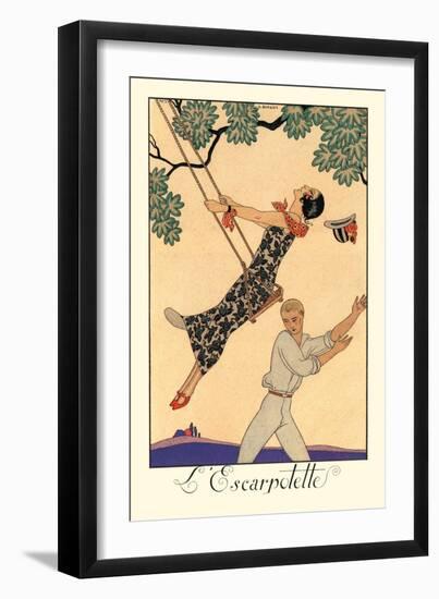 L'Escarpotette-Georges Barbier-Framed Art Print