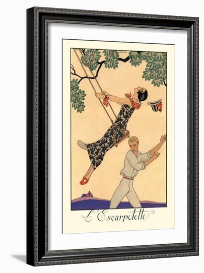 L'Escarpotette-Georges Barbier-Framed Art Print