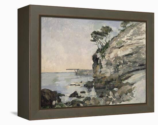 L'Estaque, effet du soir-Paul Cézanne-Framed Premier Image Canvas