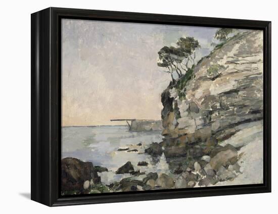 L'Estaque, effet du soir-Paul Cézanne-Framed Premier Image Canvas