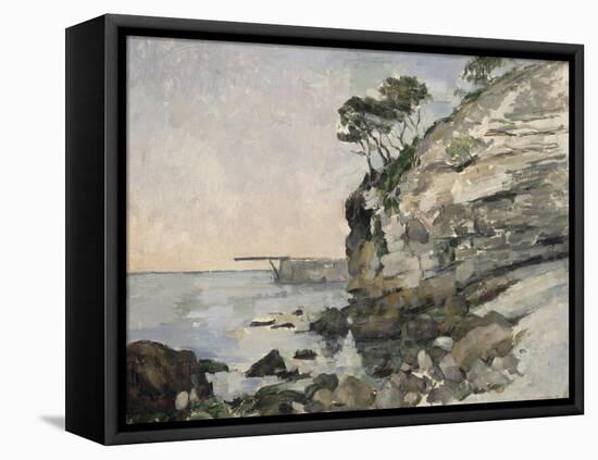L'Estaque, effet du soir-Paul Cézanne-Framed Premier Image Canvas