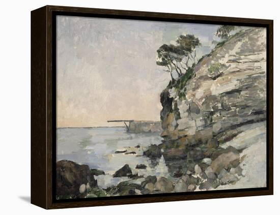 L'Estaque, effet du soir-Paul Cézanne-Framed Premier Image Canvas