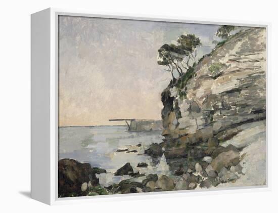L'Estaque, effet du soir-Paul Cézanne-Framed Premier Image Canvas