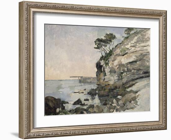 L'Estaque, effet du soir-Paul Cézanne-Framed Giclee Print