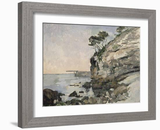 L'Estaque, effet du soir-Paul Cézanne-Framed Giclee Print