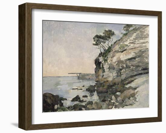 L'Estaque, effet du soir-Paul Cézanne-Framed Giclee Print