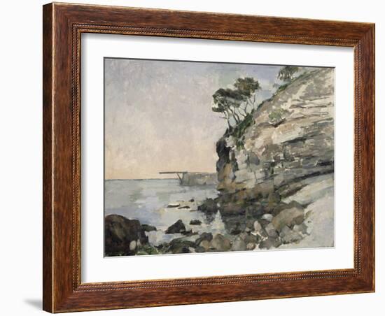 L'Estaque, effet du soir-Paul Cézanne-Framed Giclee Print