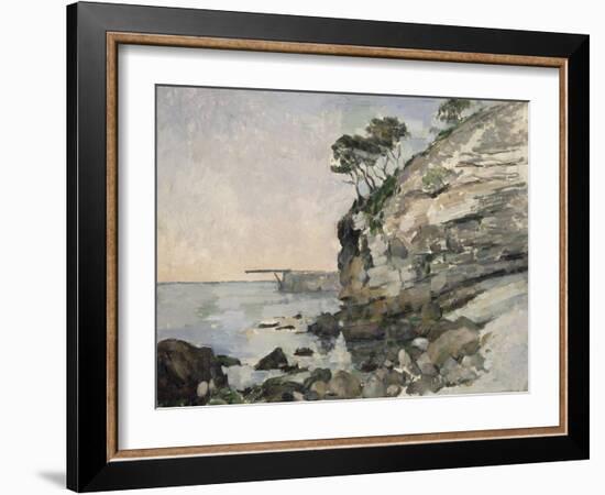 L'Estaque, effet du soir-Paul Cézanne-Framed Giclee Print