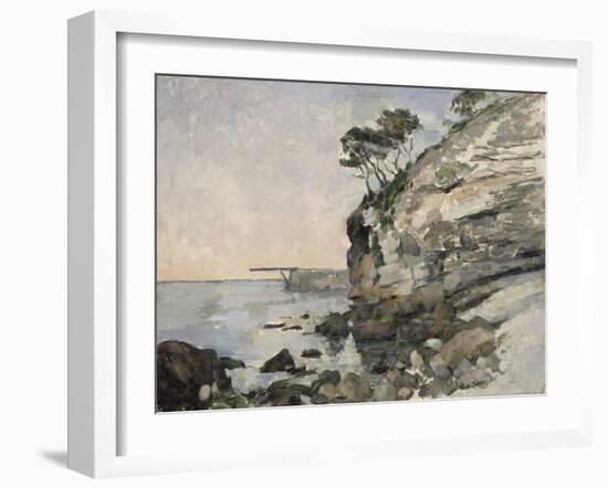 L'Estaque, effet du soir-Paul Cézanne-Framed Giclee Print