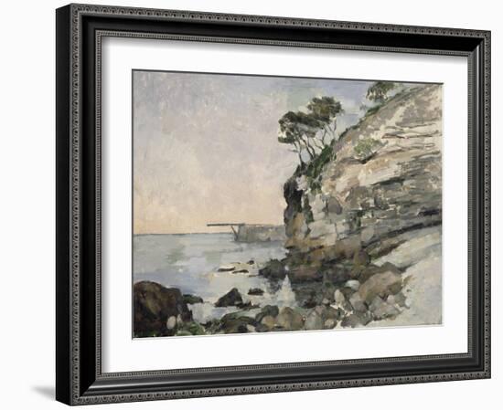 L'Estaque, effet du soir-Paul Cézanne-Framed Giclee Print