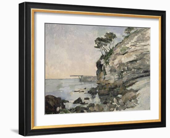 L'Estaque, effet du soir-Paul Cézanne-Framed Giclee Print