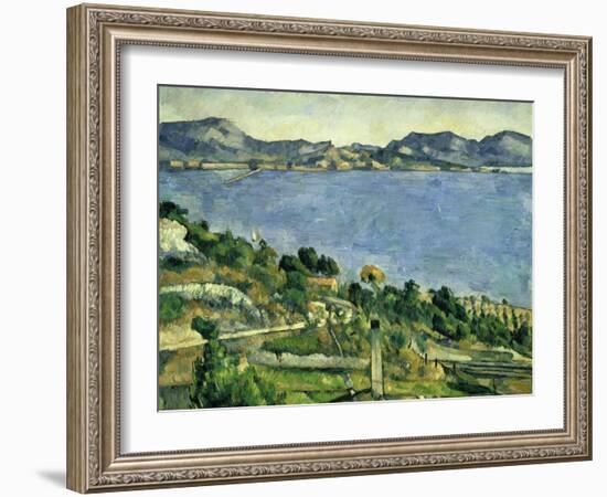 L'Estaque. Landscape in the Gulf of Marseille, about 1878/79-Paul Cézanne-Framed Giclee Print