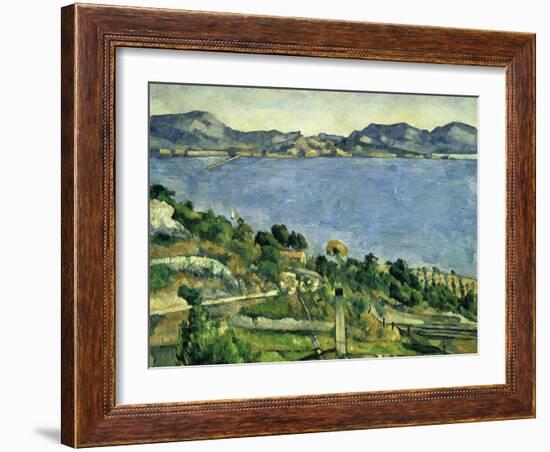 L'Estaque. Landscape in the Gulf of Marseille, about 1878/79-Paul Cézanne-Framed Giclee Print