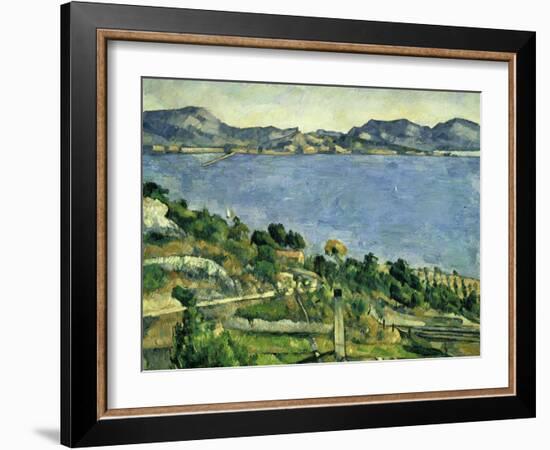 L'Estaque. Landscape in the Gulf of Marseille, about 1878/79-Paul Cézanne-Framed Giclee Print