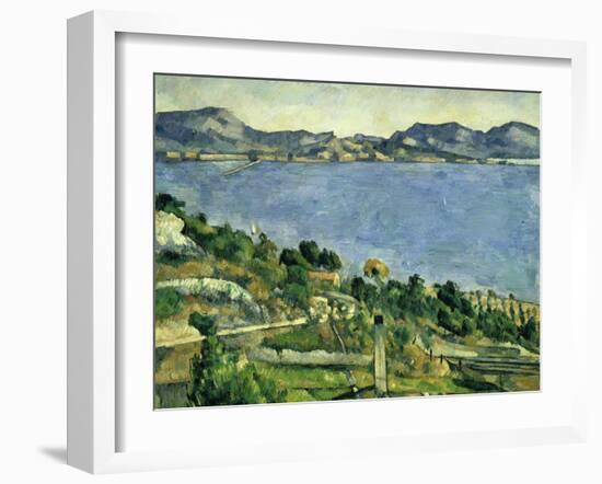 L'Estaque. Landscape in the Gulf of Marseille, about 1878/79-Paul Cézanne-Framed Giclee Print