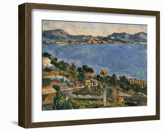 L'Estaque, View of the Bay of Marseille, 1878-1879-Paul Cézanne-Framed Art Print