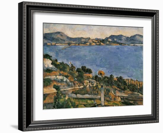 L'Estaque, View of the Bay of Marseille, 1878-1879-Paul Cézanne-Framed Art Print