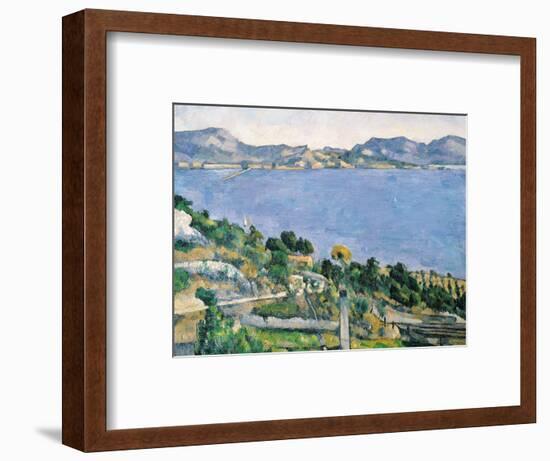 L'Estaque, View of the Bay of Marseilles, circa 1878-79-Paul C?zanne-Framed Premium Giclee Print