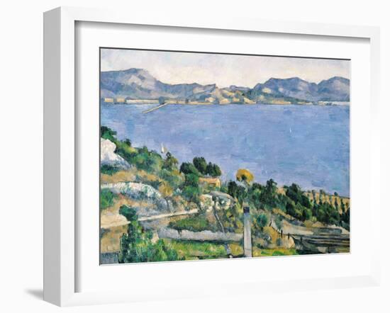 L'Estaque, View of the Bay of Marseilles, circa 1878-79-Paul C?zanne-Framed Giclee Print