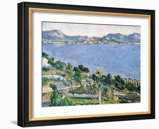 L'Estaque, View of the Bay of Marseilles, circa 1878-79-Paul C?zanne-Framed Giclee Print