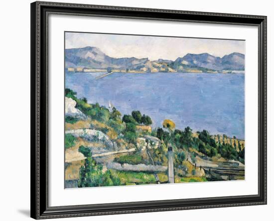 L'Estaque, View of the Bay of Marseilles, circa 1878-79-Paul C?zanne-Framed Giclee Print