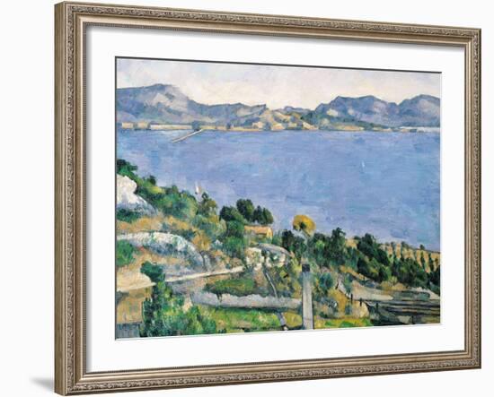 L'Estaque, View of the Bay of Marseilles, circa 1878-79-Paul C?zanne-Framed Giclee Print