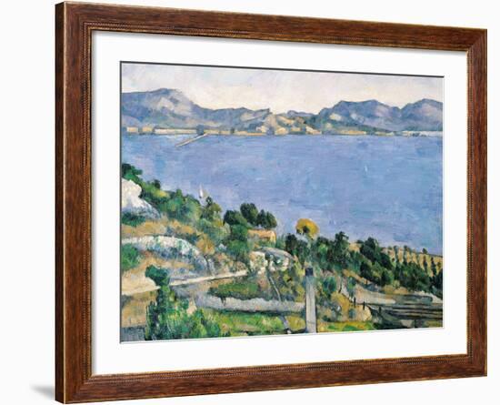 L'Estaque, View of the Bay of Marseilles, circa 1878-79-Paul C?zanne-Framed Giclee Print