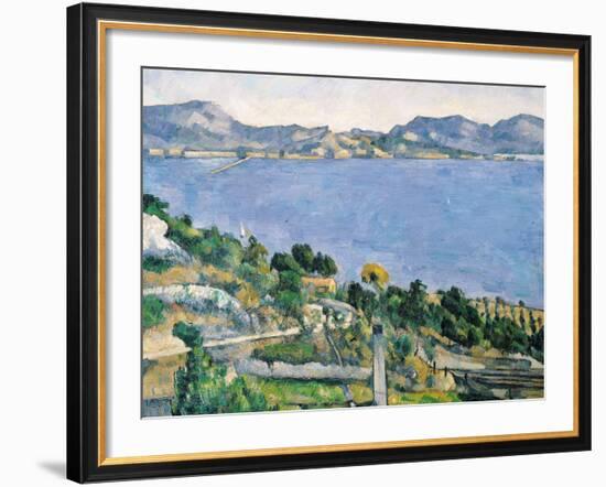 L'Estaque, View of the Bay of Marseilles, circa 1878-79-Paul C?zanne-Framed Giclee Print