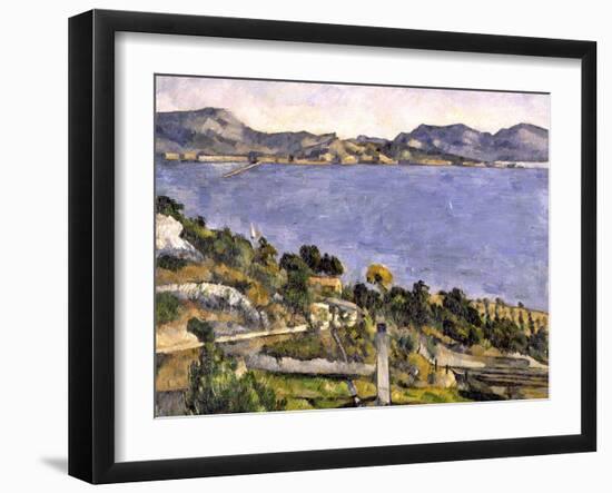 L'Estaque vue du golfe de Marseille-Paul Cézanne-Framed Giclee Print