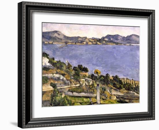 L'Estaque vue du golfe de Marseille-Paul Cézanne-Framed Giclee Print