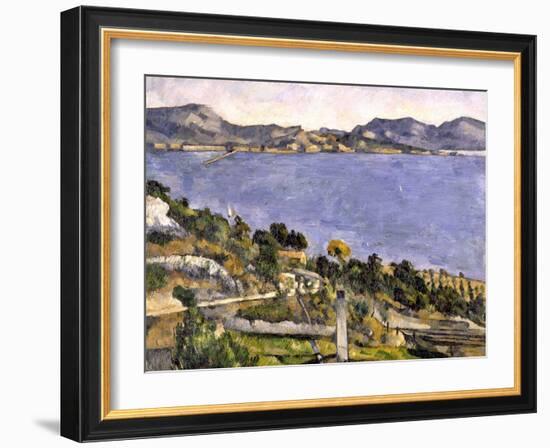 L'Estaque vue du golfe de Marseille-Paul Cézanne-Framed Giclee Print