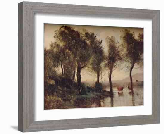 'L'Etang', (The Ponds), 19th century, (1910)-Jean-Baptiste-Camille Corot-Framed Giclee Print