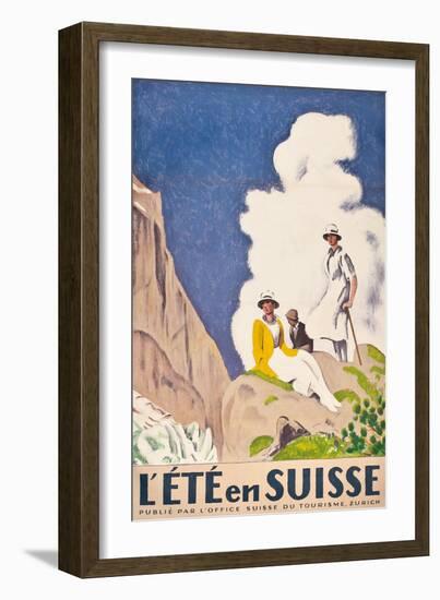 L'Ete En Suisse, Poster by the Swiss Office of Tourism, 1921-Emil Cardinaux-Framed Giclee Print