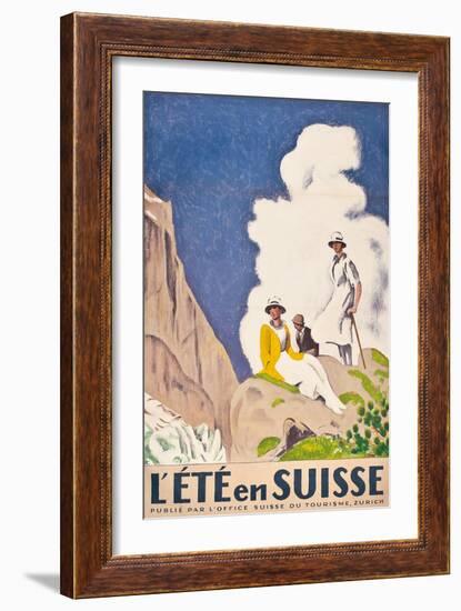 L'Ete En Suisse, Poster by the Swiss Office of Tourism, 1921-Emil Cardinaux-Framed Giclee Print