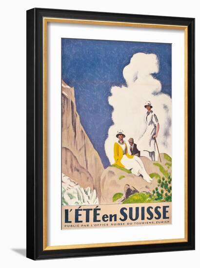 L'Ete En Suisse, Poster by the Swiss Office of Tourism, 1921-Emil Cardinaux-Framed Giclee Print