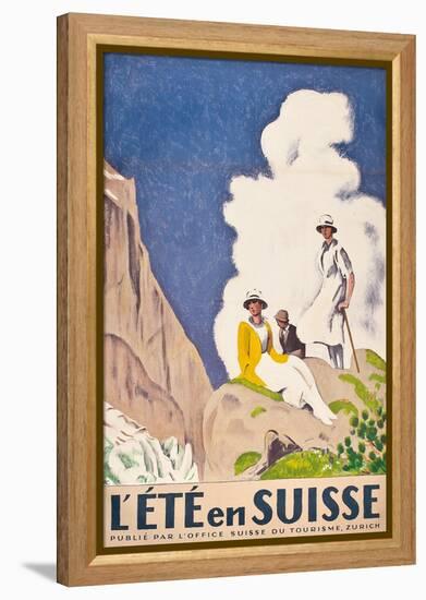 L'Ete En Suisse, Poster by the Swiss Office of Tourism, 1921-Emil Cardinaux-Framed Premier Image Canvas