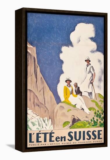 L'Ete En Suisse, Poster by the Swiss Office of Tourism, 1921-Emil Cardinaux-Framed Premier Image Canvas